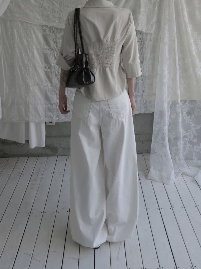 Sareon Open Collar Three QuarterShirt