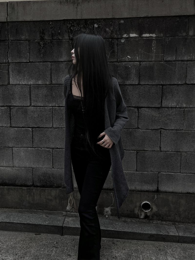 strap frey knit cardigan (2color)