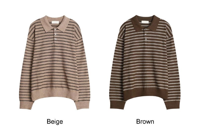 Heady Stripe Collar Knit