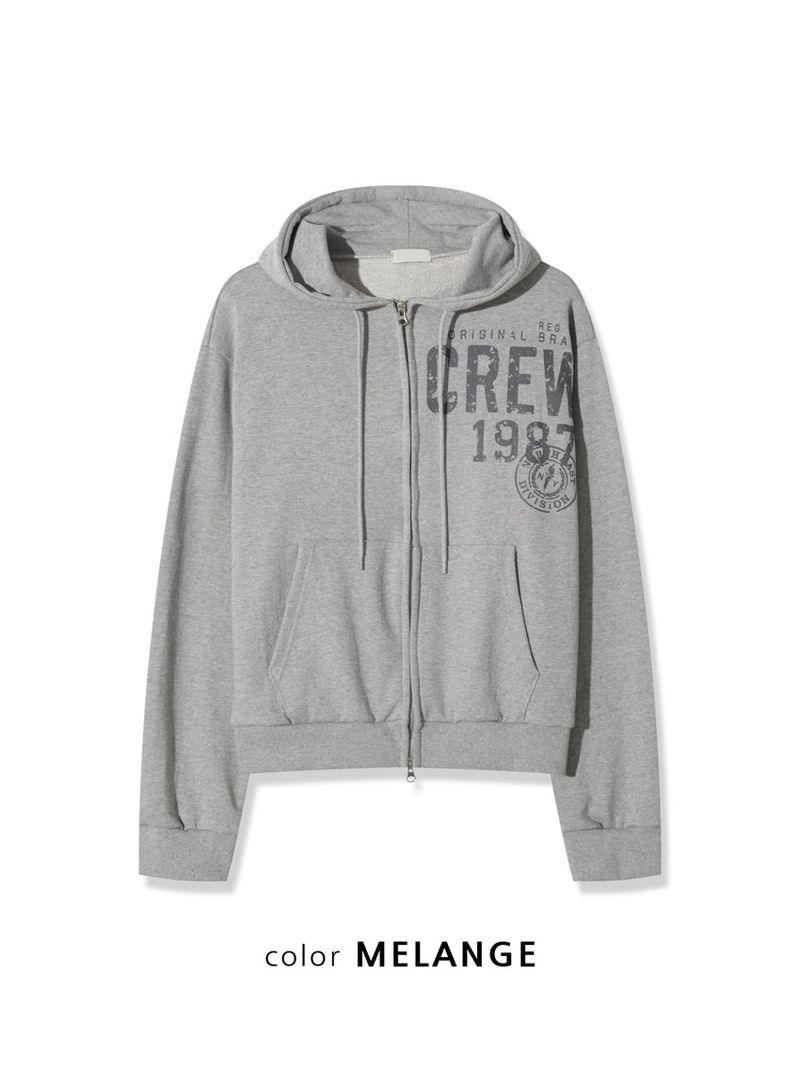No.1404 CREW hood ZIP-UP (3color)