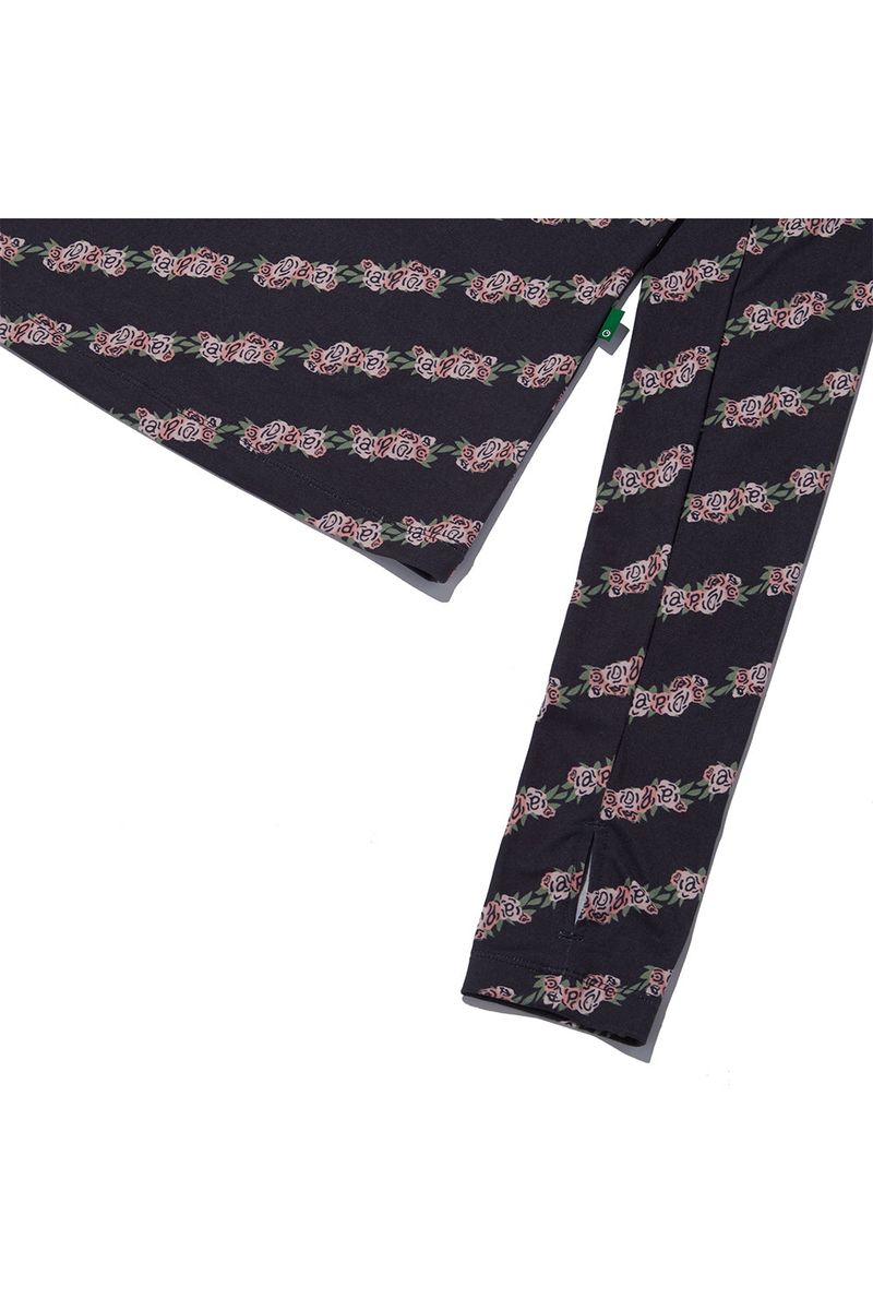 Flower Pattern Turtleneck_Black