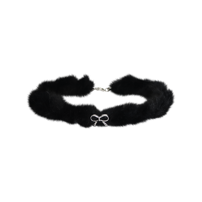 WINTER PUFFY RIBBON CHOKER
