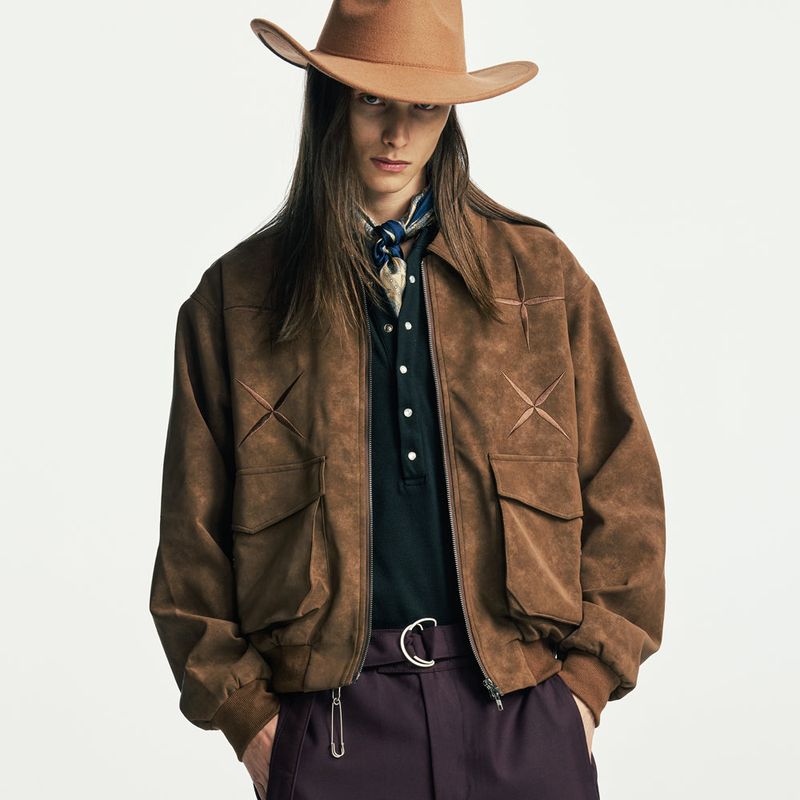 S SY（エスエスワイ）の「イーストスタースエードブルゾン brown（ジャケット/アウター）」