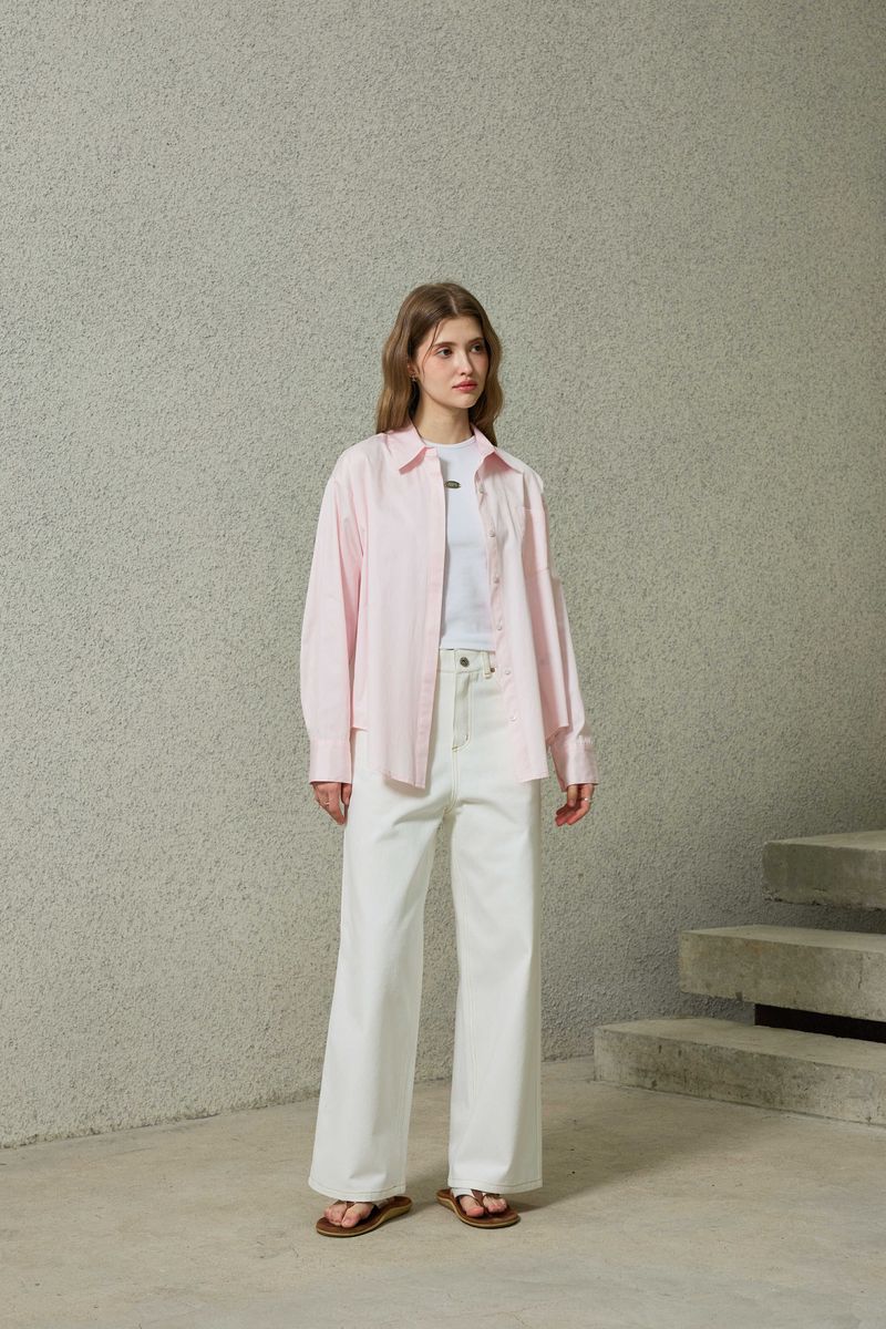 BRIGHT OVERSIZED SHIRT / PINK
