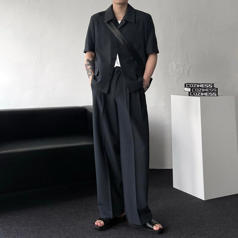 CR Clock Two-Tuck Wide Pants (2 colors)