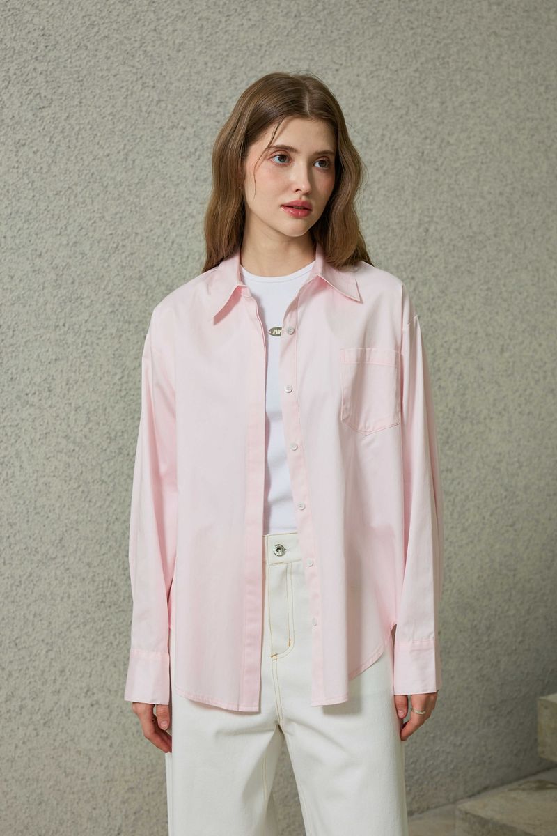BRIGHT OVERSIZED SHIRT / PINK