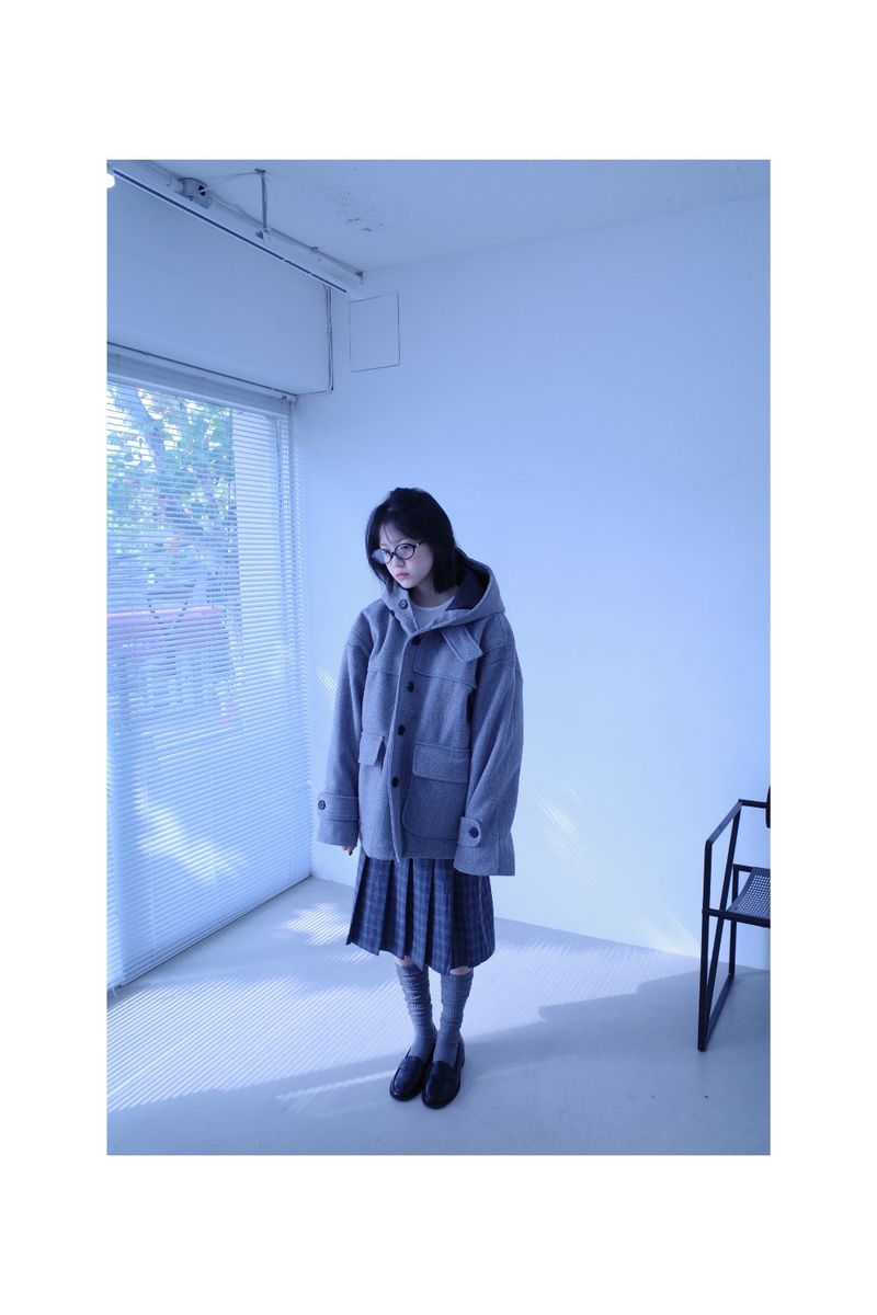 Hose check pleats midi sk (2color)