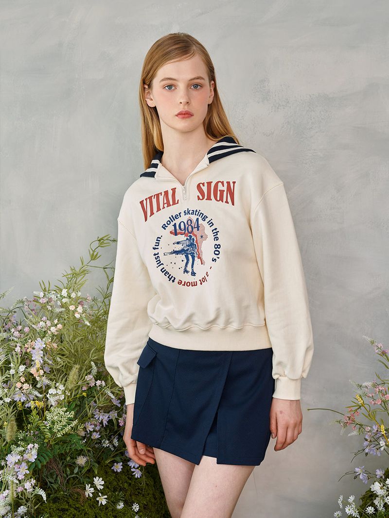 Figureskate Half Zip-up Sweatshirt