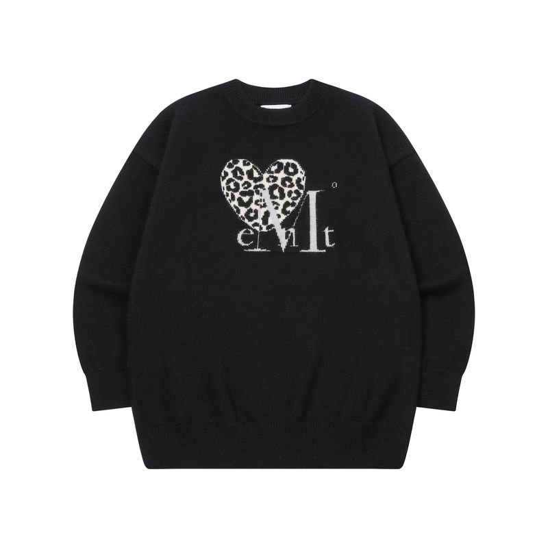 MUCENT（ムセント）の「SIERRA LEOPARD HEART KNIT UNISEX（Tops）」