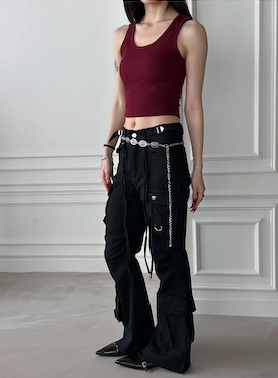 [BASIC ITEM] Rib crop sleeveless(9color)