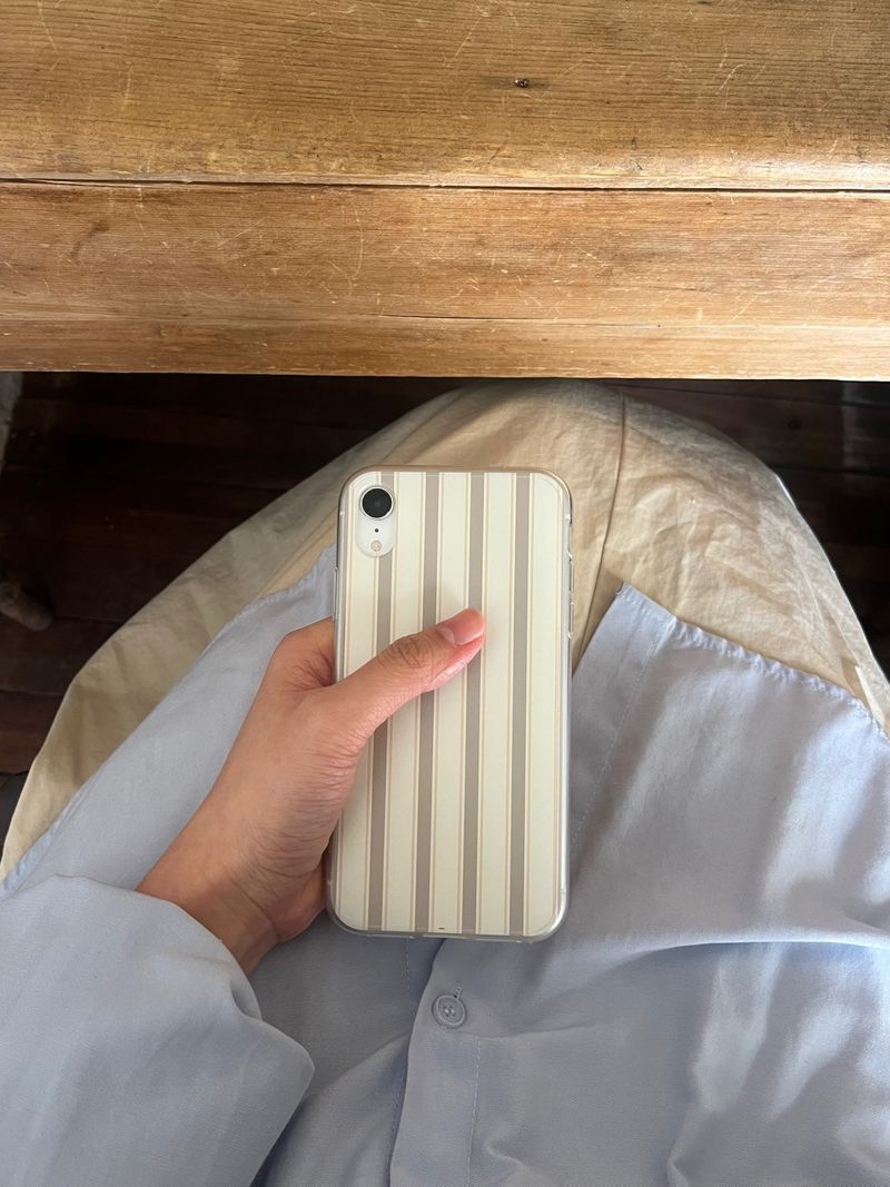 [MADE] stripe case jellhard case (mocha sand)