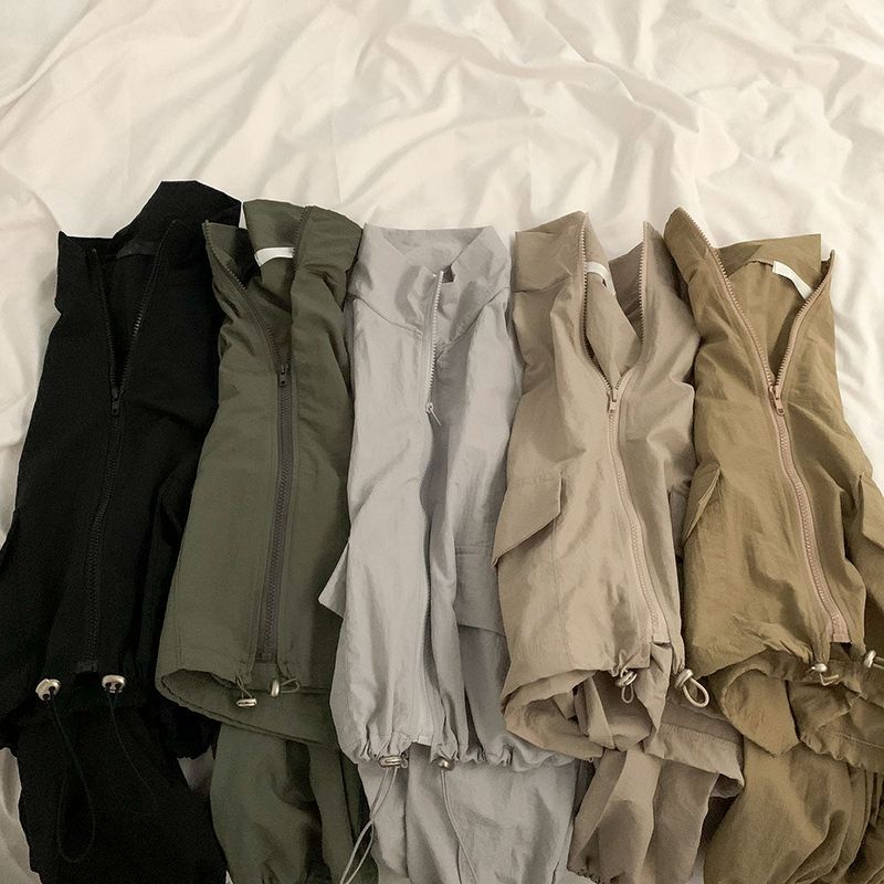 [5color] Sporty String Pocket Windbreaker Jumper