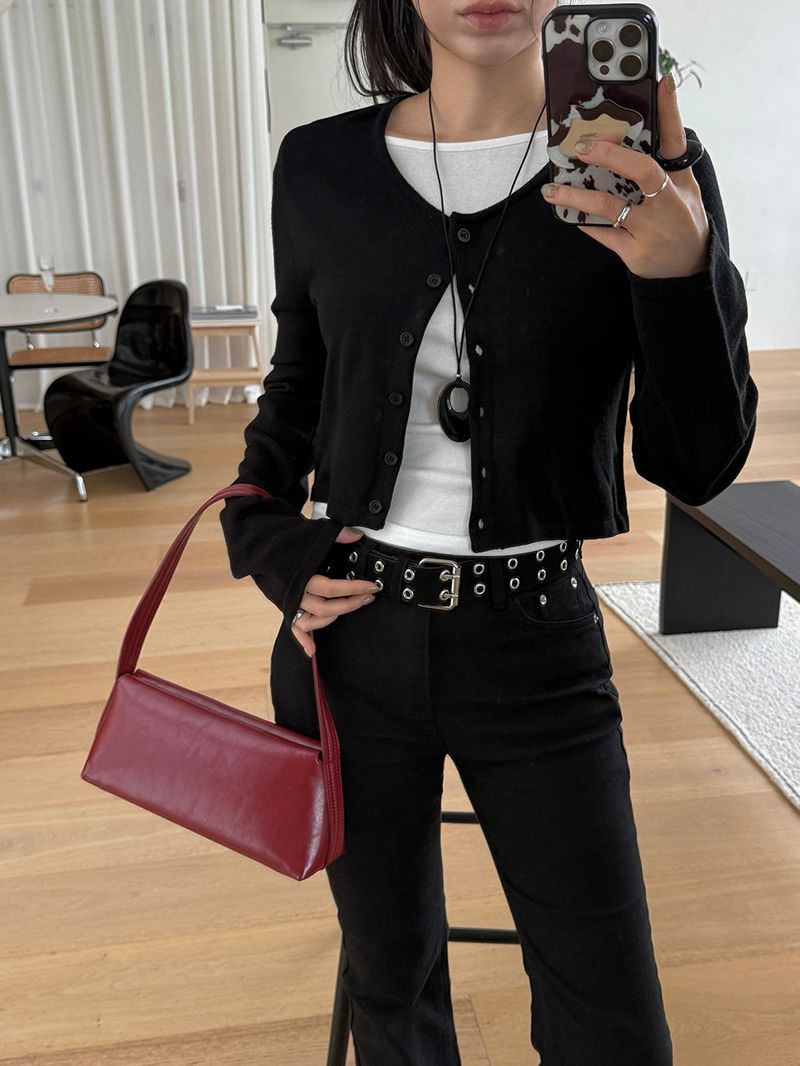 [MADE] PRINKLE LAYERED CROP CARDIGAN