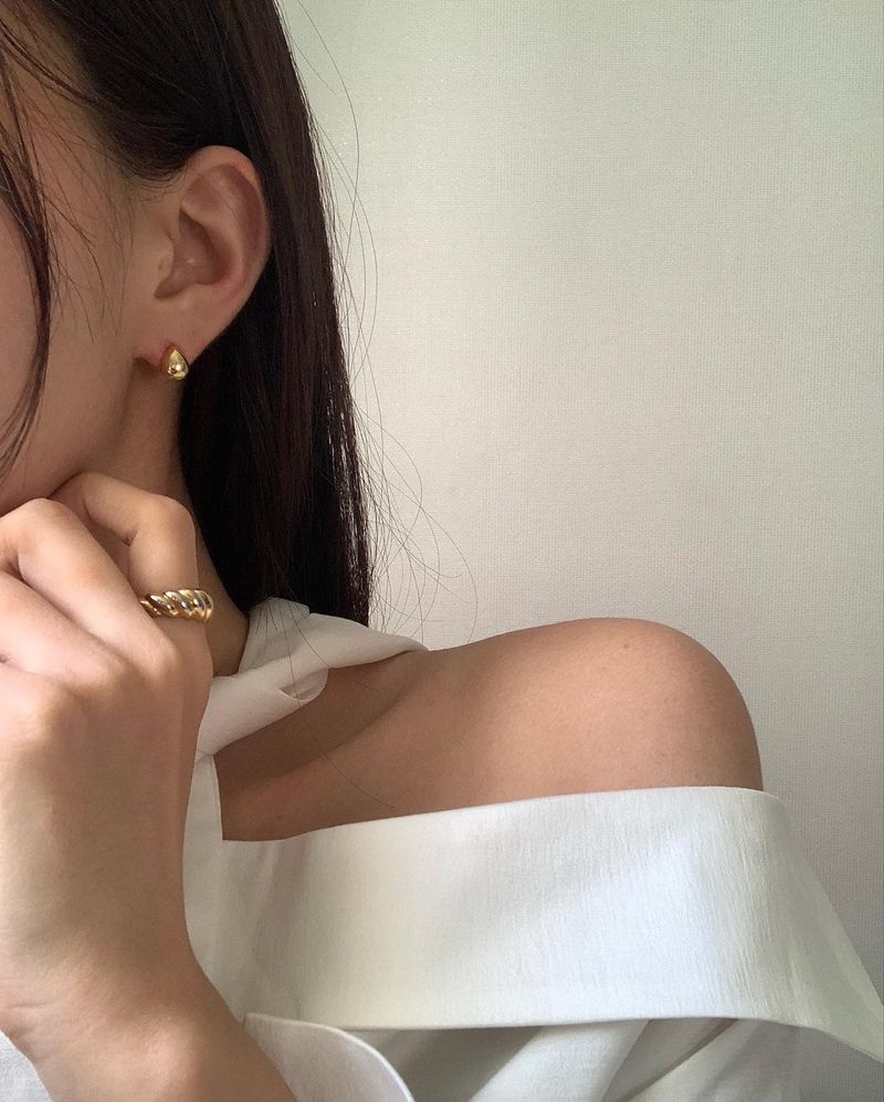 (silver925) Tears earrings *gold