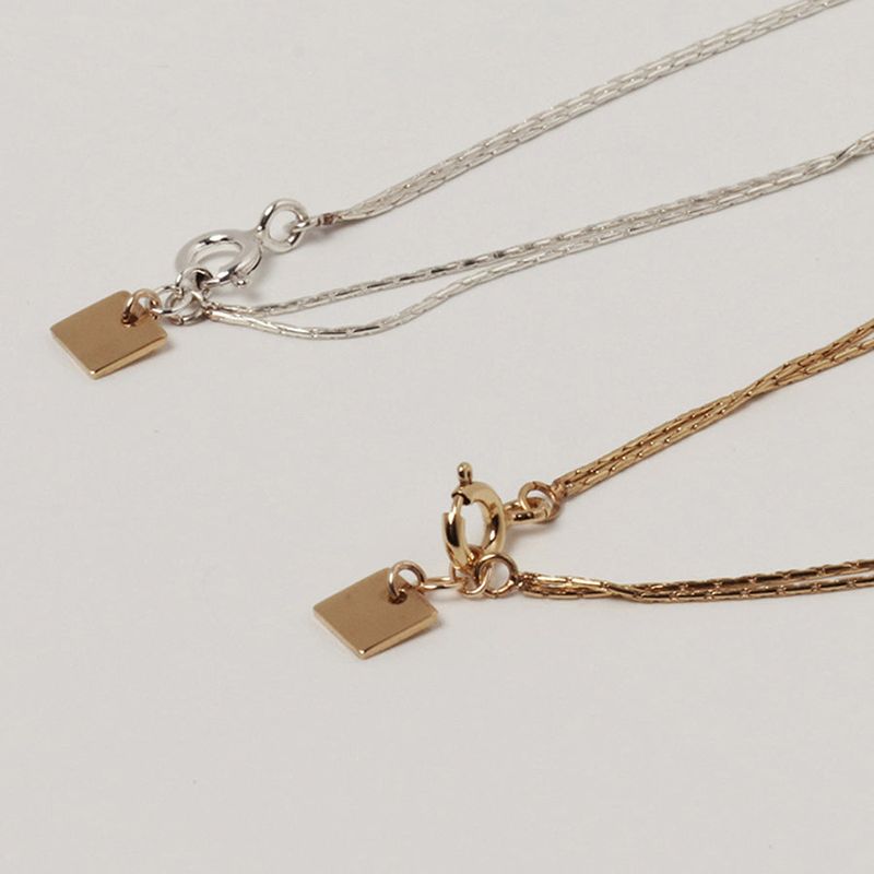 Less is more（レスイズモア）の「SILVER THIN THREAD NECKLACE(CHOKER) (925 silver+gold plated（Accessories）」