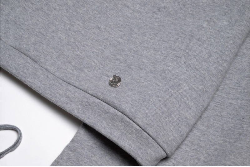 One-Shoulder Crop Sweatshirt-Grey