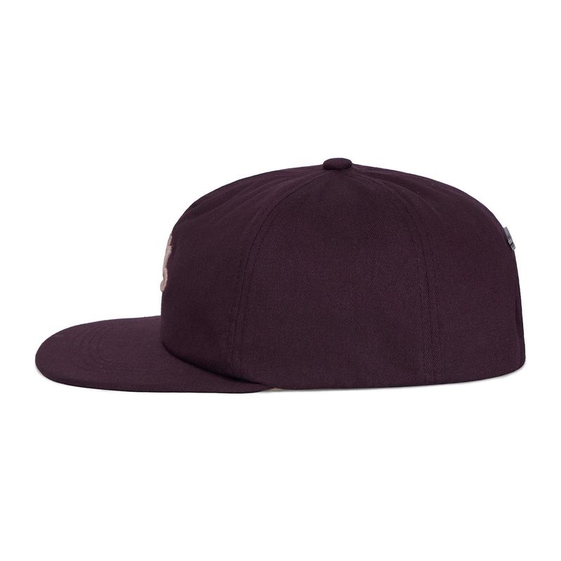 Leaf VZ Monogram 5-Panel Ball Cap / Burgundy