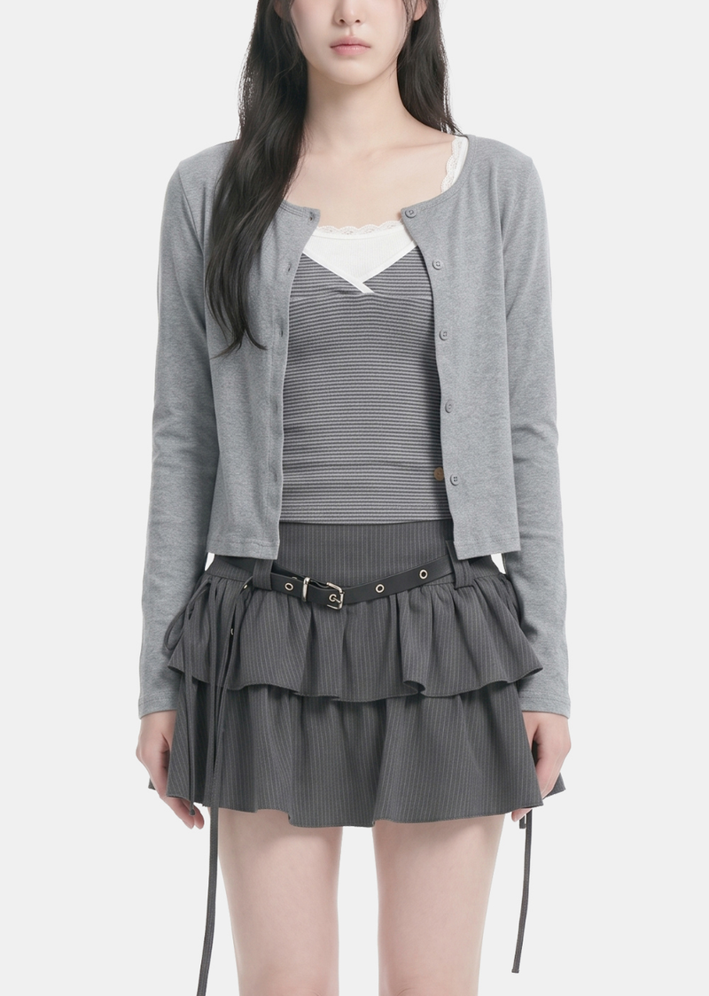 Mia Stripe Layered Cardigan Set