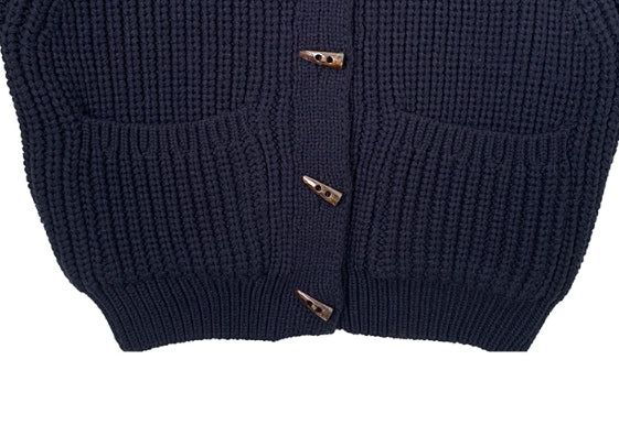Rucker High Neck Duffle Button Knit Cardigan