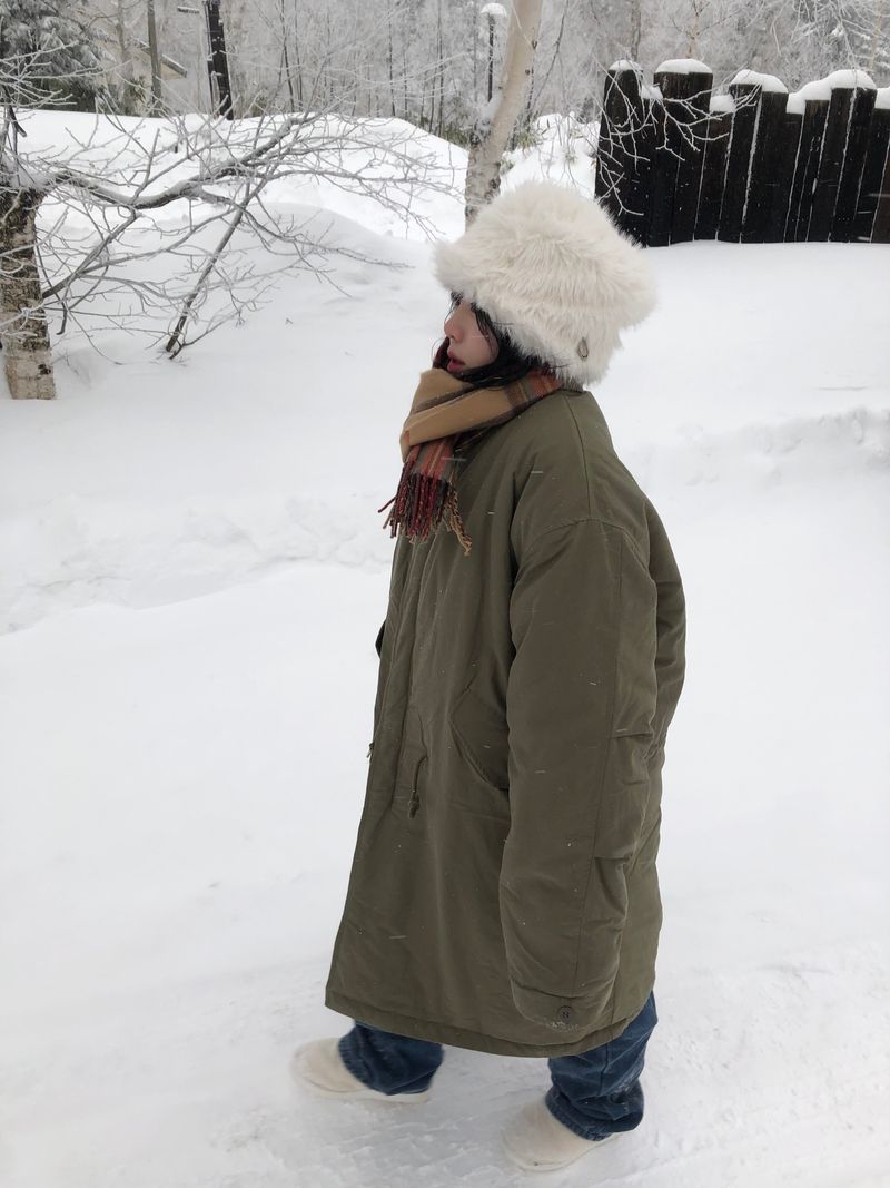 Nieve long fishtail padding parka