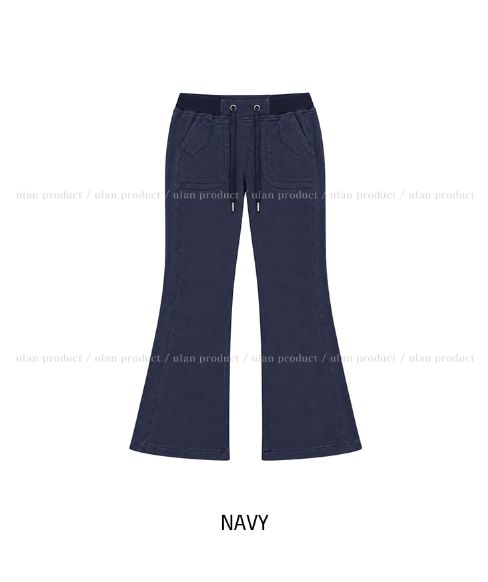 Leend Banding Bootcut Cotton Pants