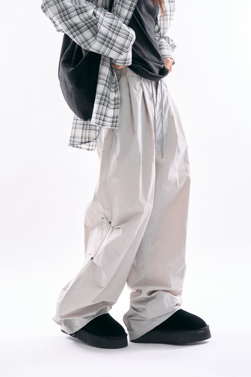 Aether rivet snap nylon pants