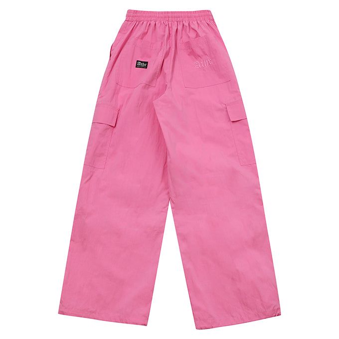 PINK OVERSIZE STRING CARGO PANTS