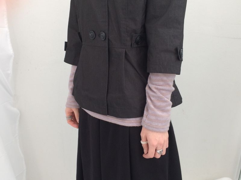 Semi-A-Line Double Button Jacket