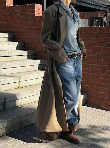 [Unisex] Max double long coat(2color)