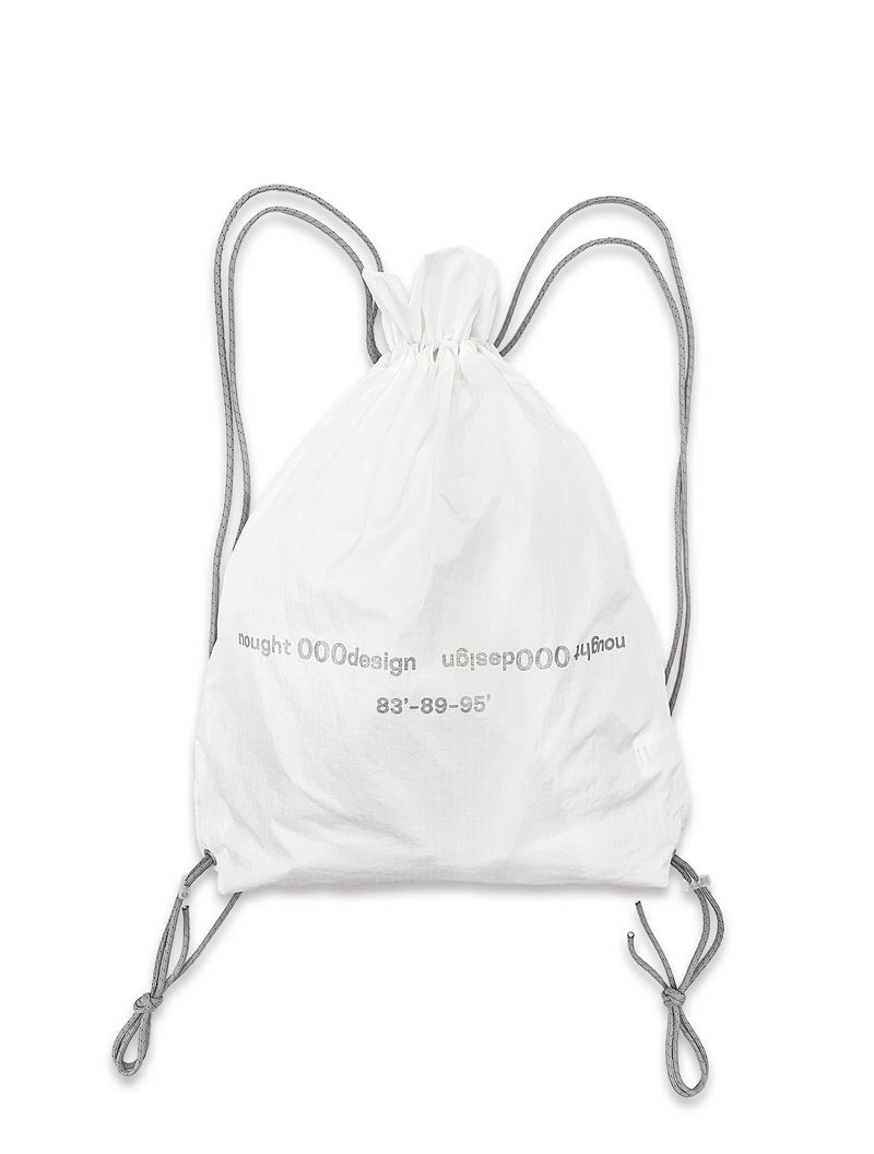 Reverse Logo Gym Sack / White