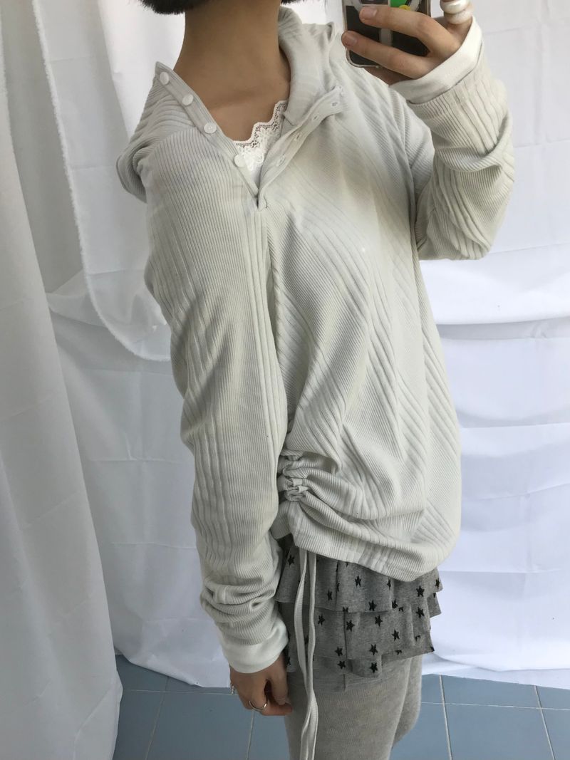 Lenny Shirring High-Neck Knitwear