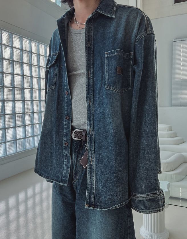 Hamb Work Patch Denim Shirt