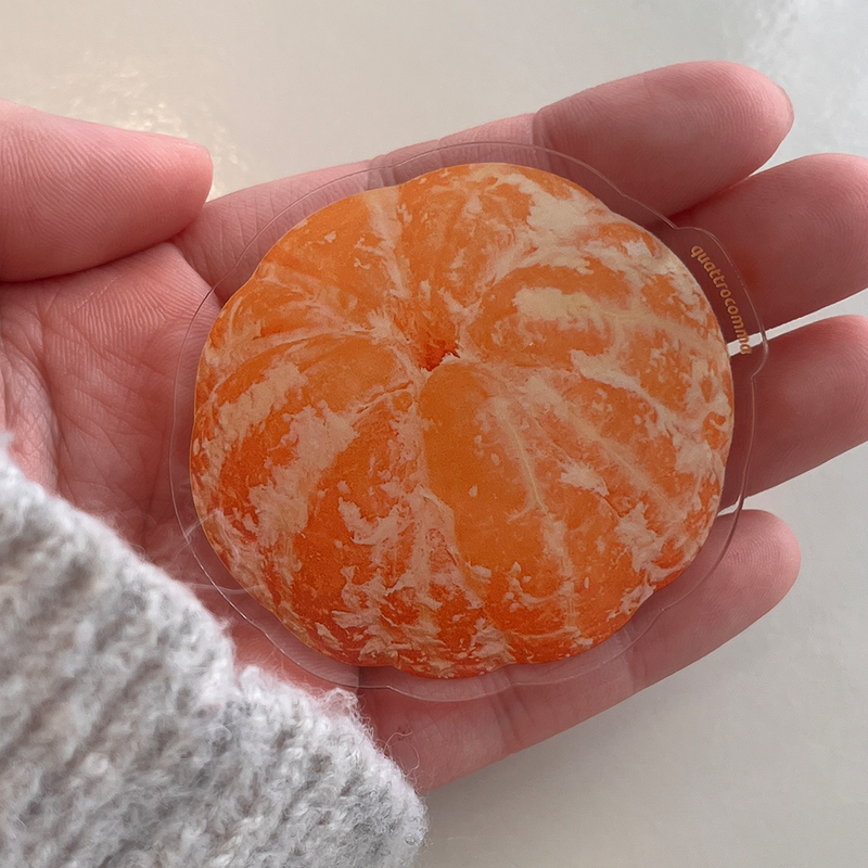 quattrocomma(クアトロコンマ)の「tangerine food fruit smart tok(sticker type)(Smartphone Accessories)」