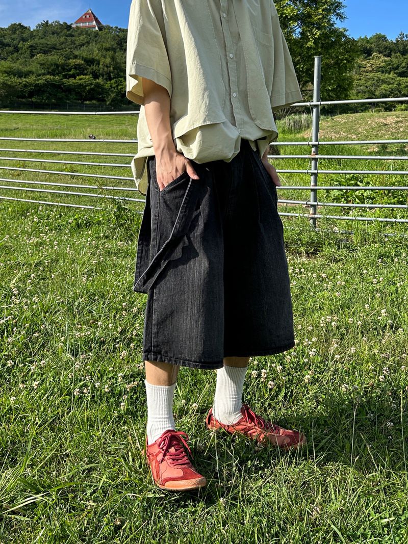 strap bermuda denim PT -2C