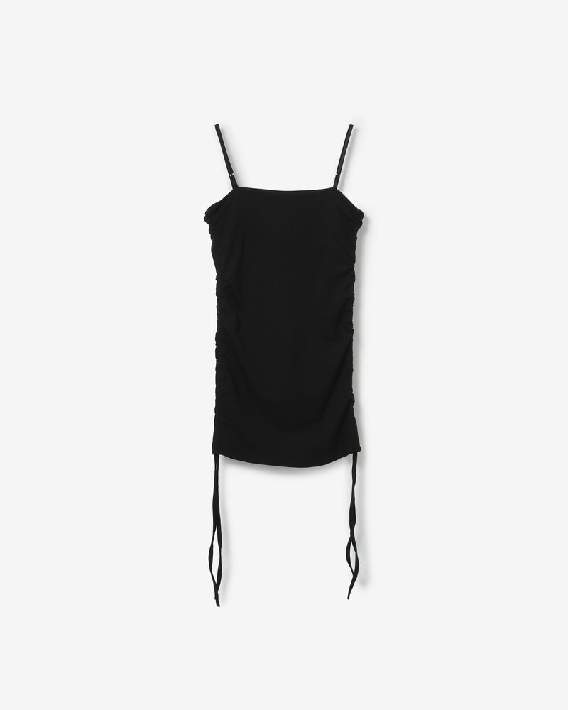 shirring cap sleeve [ black ]