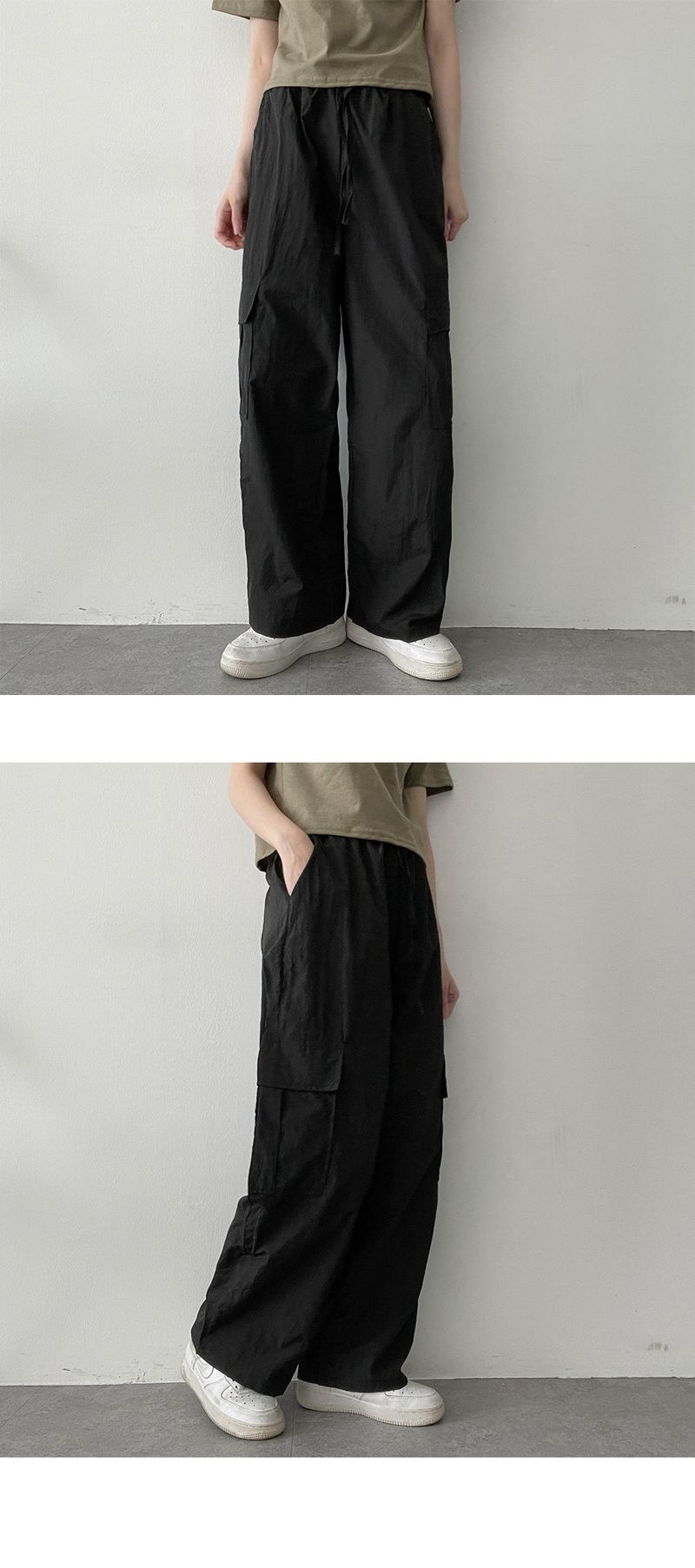 Kobe Bath Rock Nylon Cargo Wide Pants