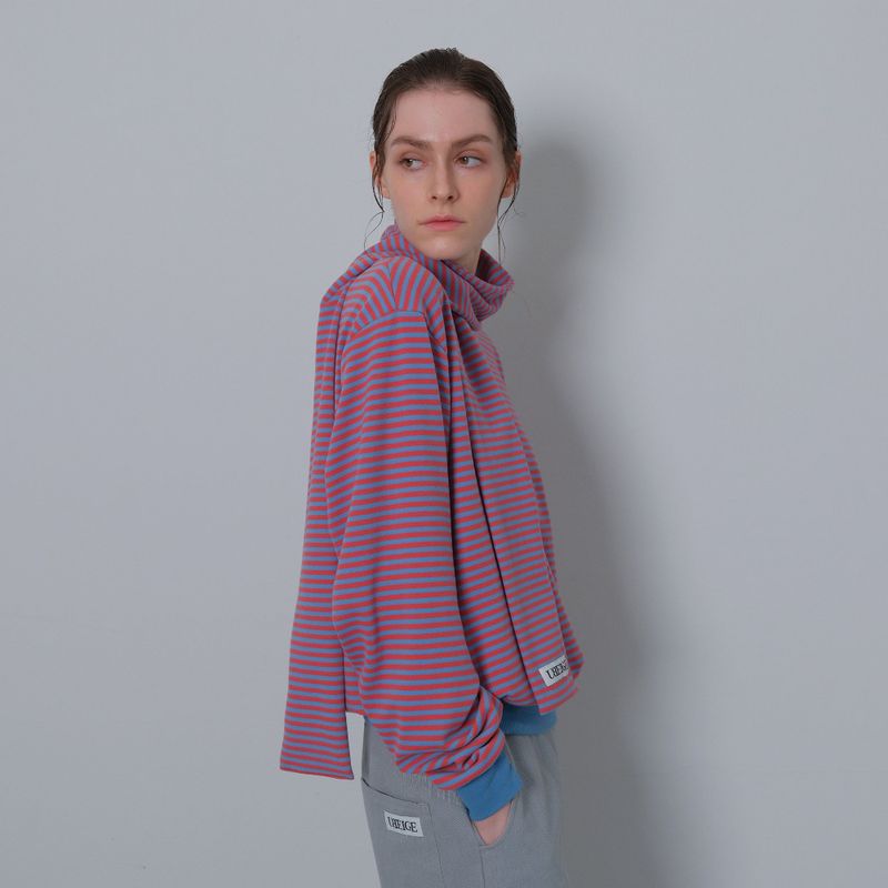 Pink/Sky Blue Stripe Fleece MTM