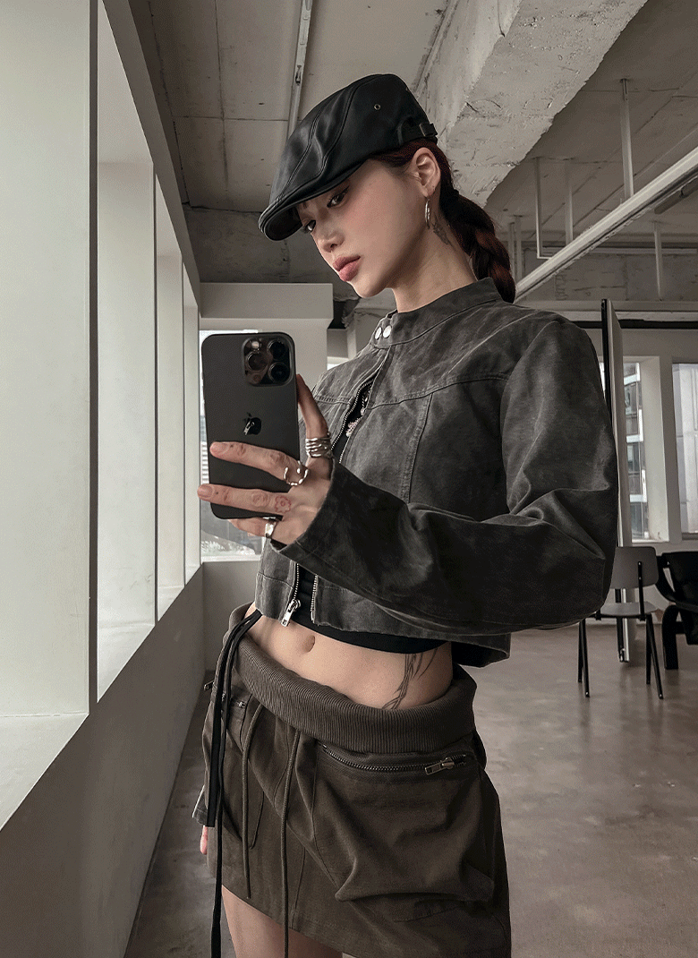 ULAN（ユレン）の「クラックライジンレザージャケット（Jackets/Outerwear）」