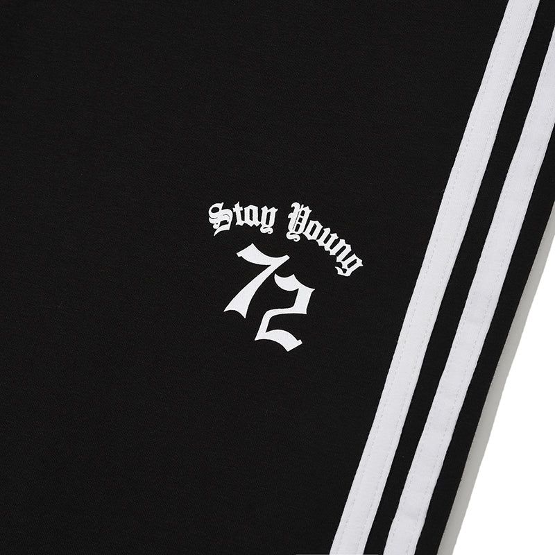 LINE POINT SHORT LEGGINGS [BLACK]