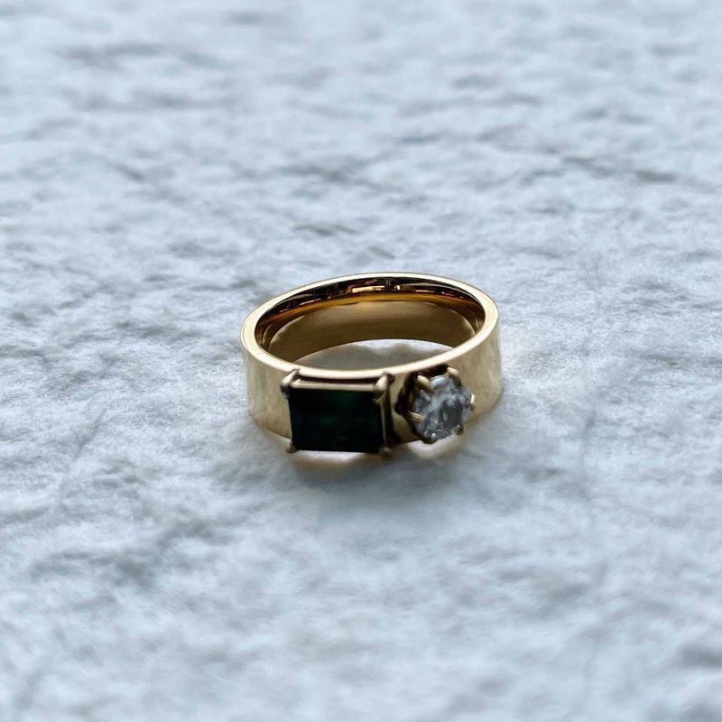 Asymmetric Gem Ring