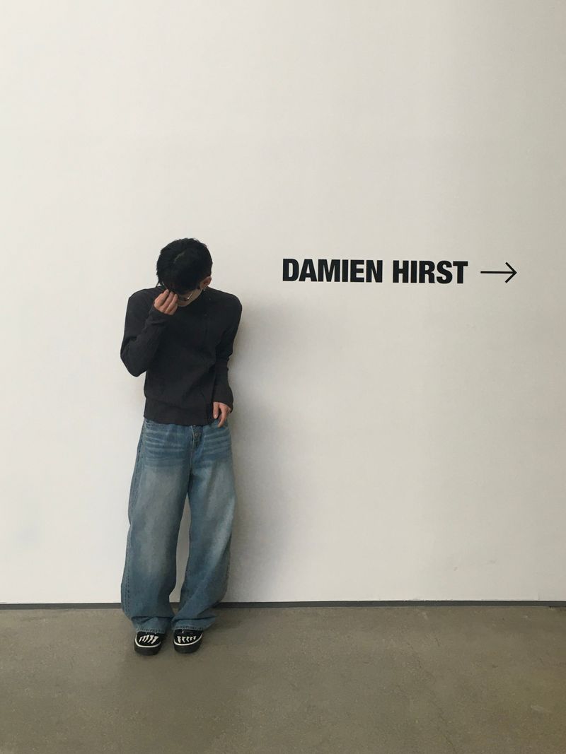 Arne Button Fly Curved Denim Pants