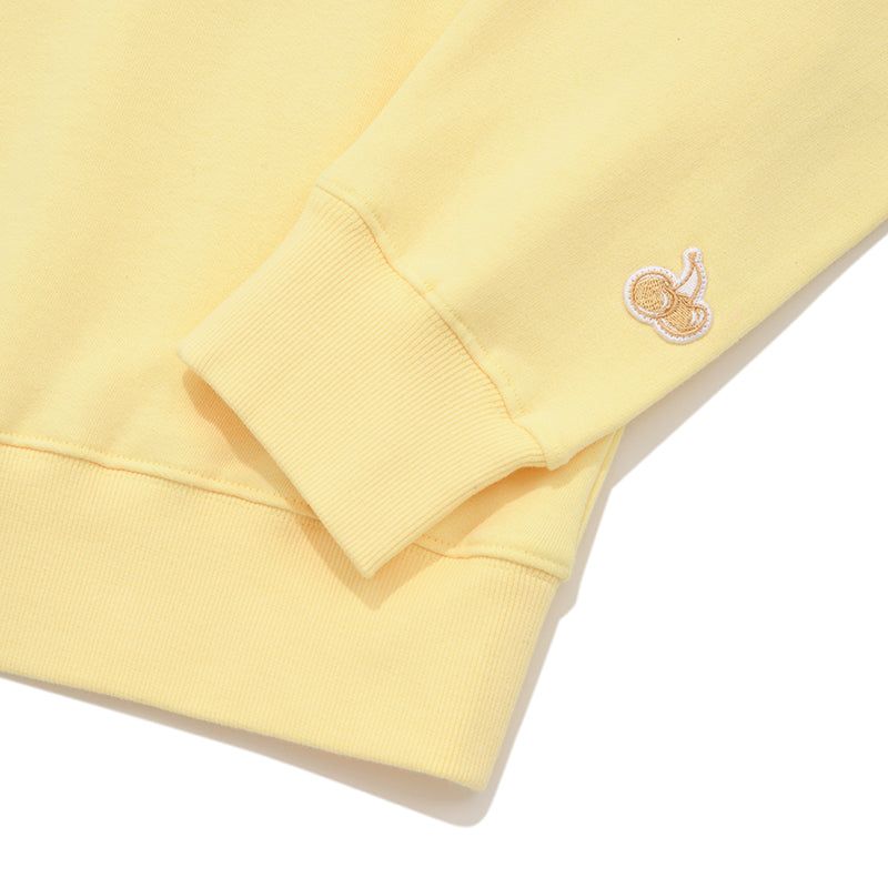 MIDDLE CHERRY CROP SWEATSHIRT [YELLOW]