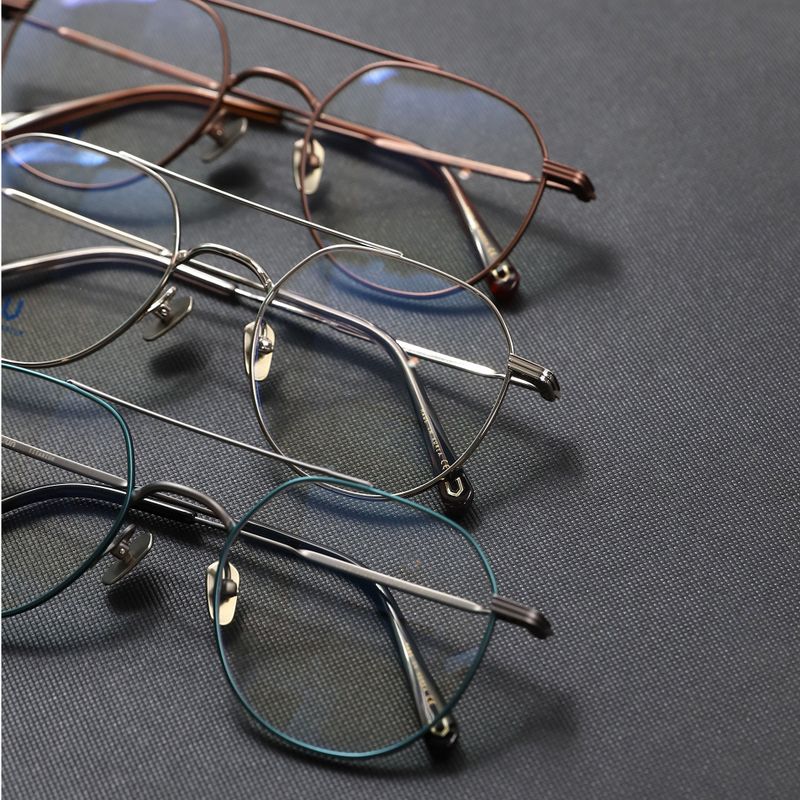 Knouun Round titanium glasses CODE. 101. C Silver