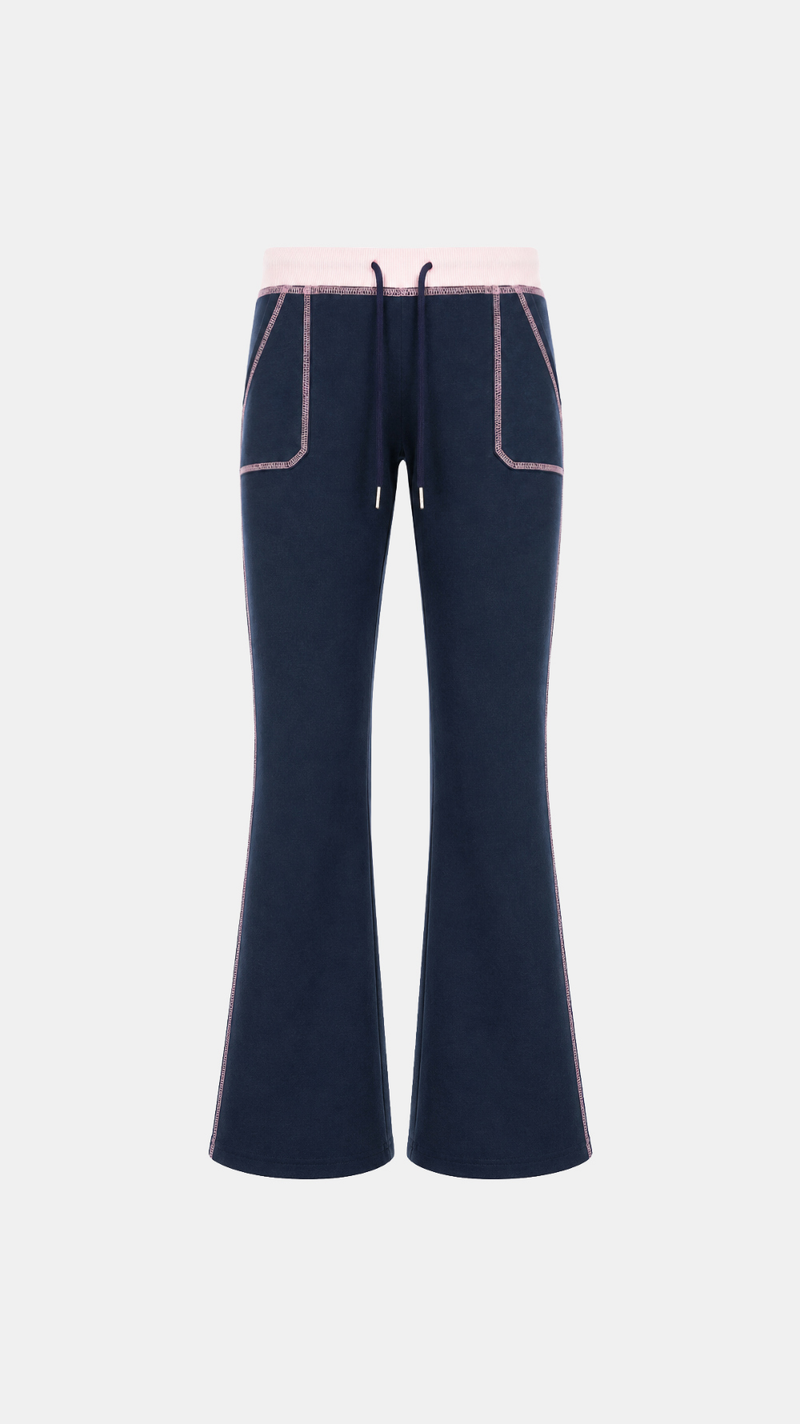 Kaia Contrast Stitch Flare Pants