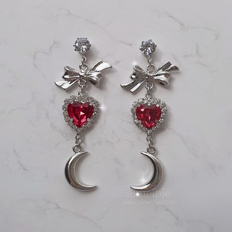 Moon Witch Earring - Rosepink/Silver