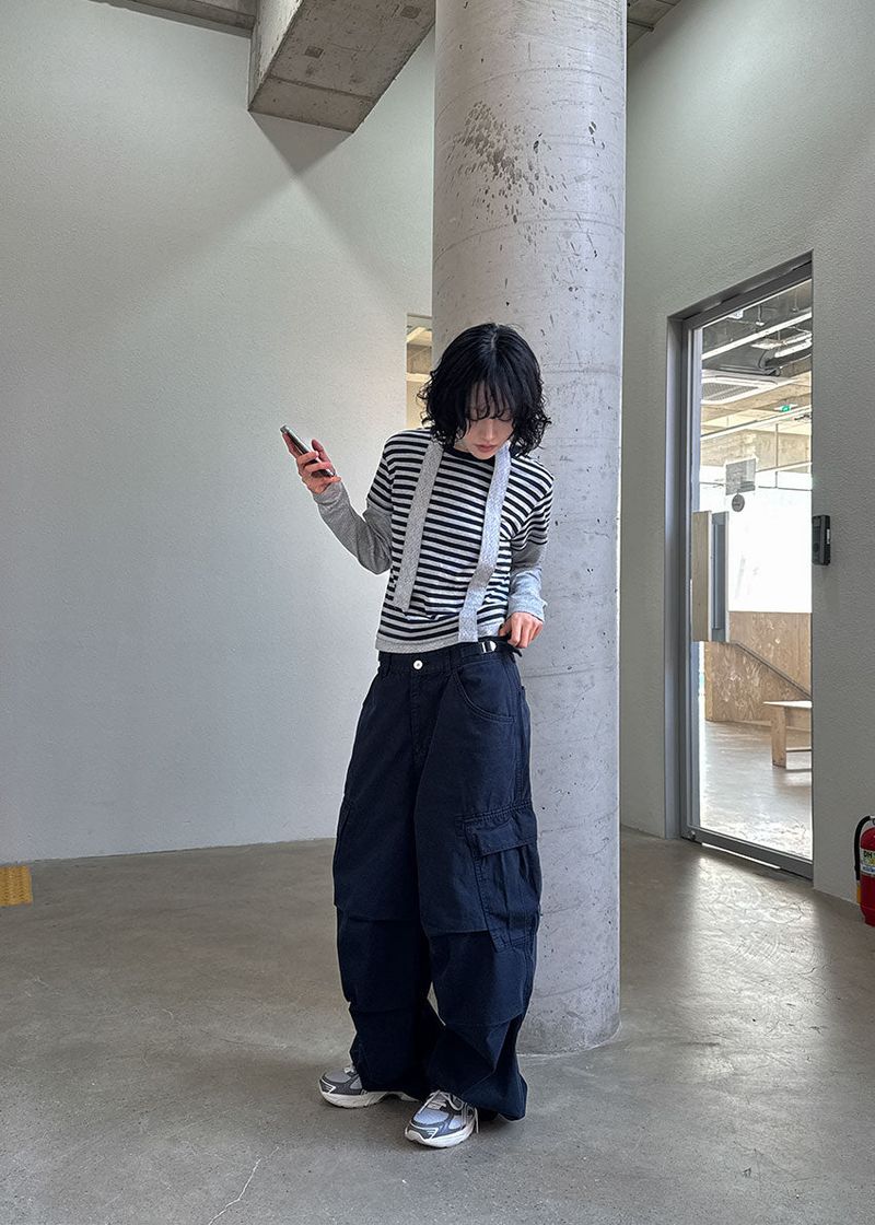 POCKET BUTTON CARGO PANTS