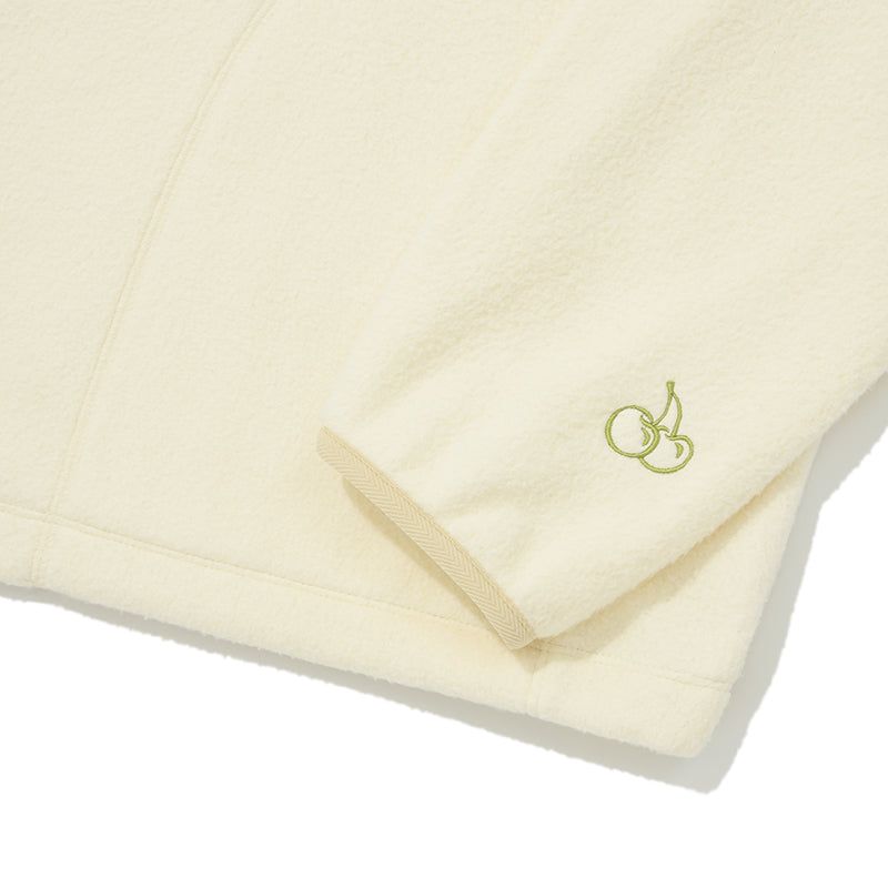 HALF ZIP UP FLEECE TOP [IVORY]