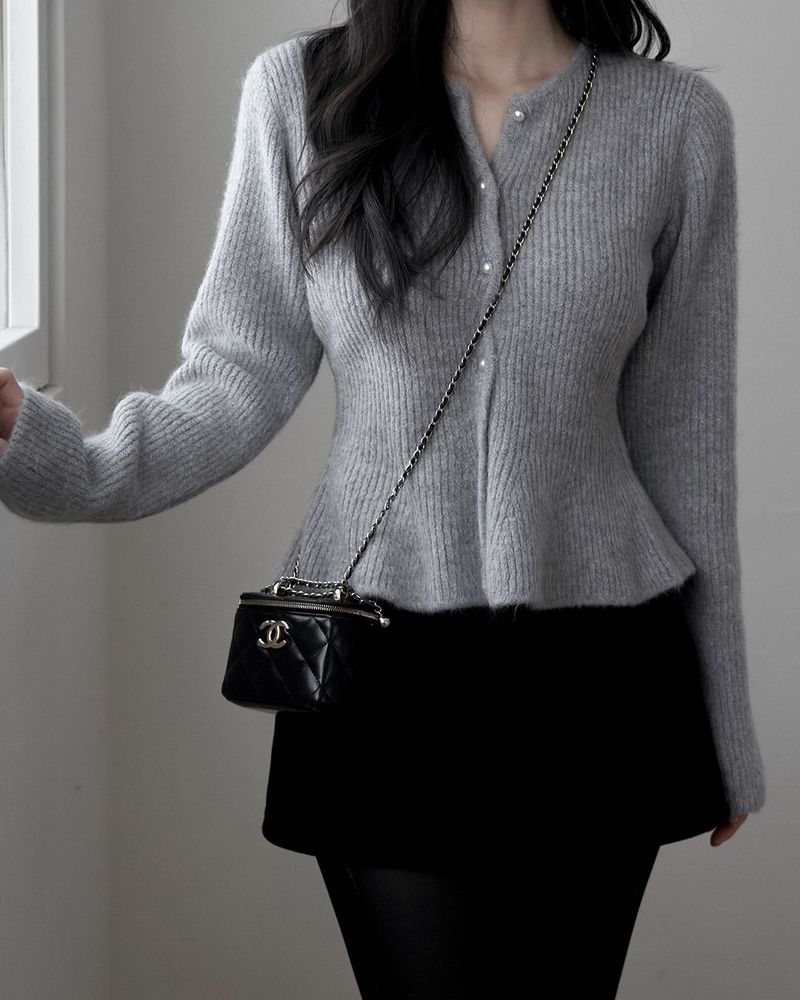 Lepain Angora Knit Cardigan