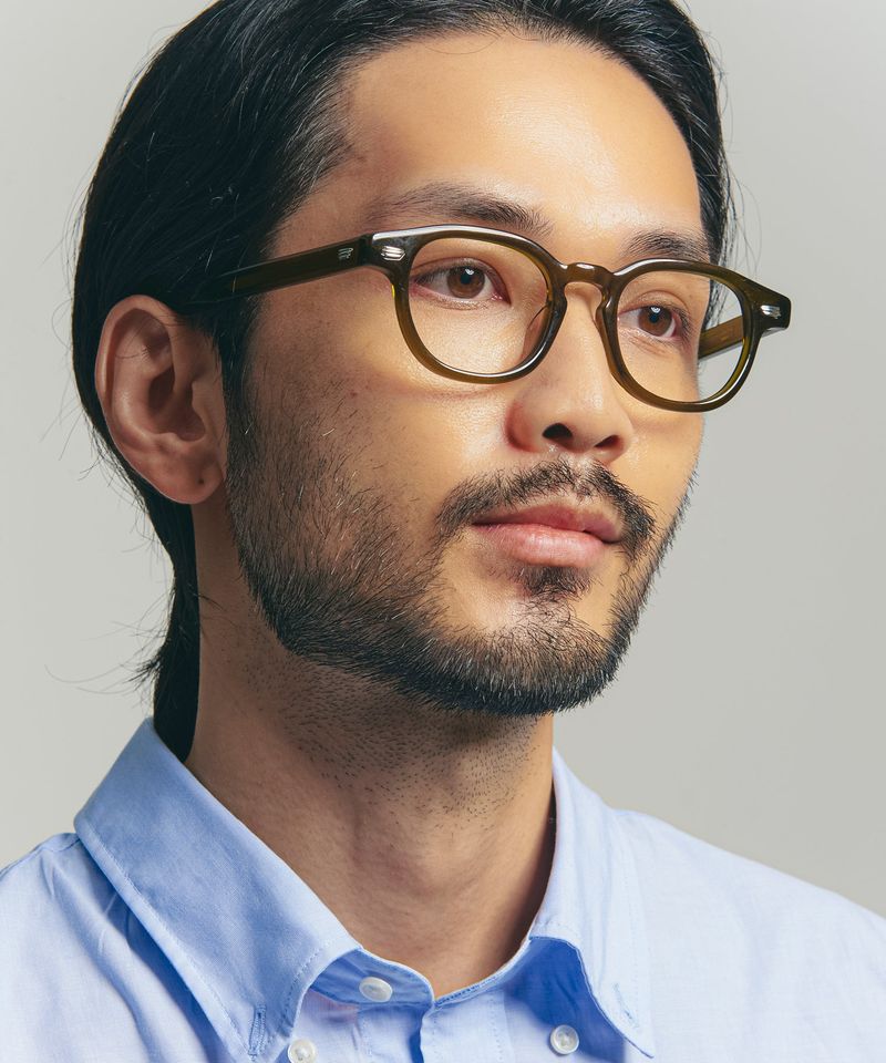魂04 Forest Green Blue Light Glasses