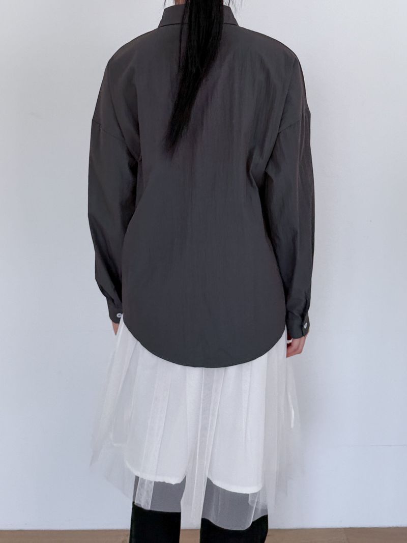 GLOSSY LOOSE SHIRT